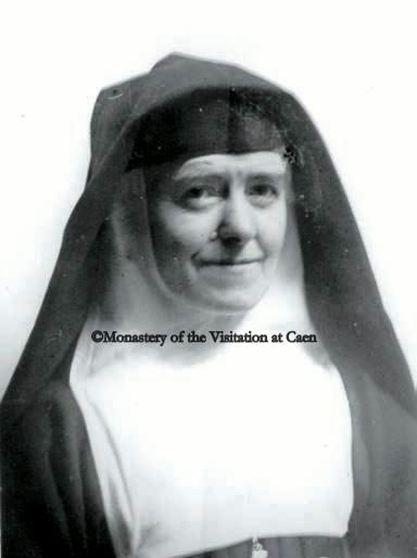 black-and-white photo of Leonie Martin, Sister Francoise-Therese, in her Visitation habit--head and shoulders shot